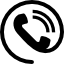 Stylised image of a telephone handset